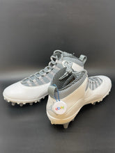 Load image into Gallery viewer, Size 12.5 Nike Air Jordan 10 TD Mid Football Cleats White Cool Grey CQ2073-101