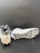 Load image into Gallery viewer, Size 12.5 Nike Air Jordan 10 TD Mid Football Cleats White Cool Grey CQ2073-101
