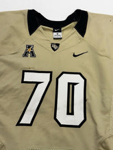 Load image into Gallery viewer, 2014 UCF Knights Game Used / Game Worn Nike Football Gold Color Jersey #70