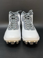 Load image into Gallery viewer, Size 12.5 Nike Air Jordan 10 TD Mid Football Cleats White Cool Grey CQ2073-101
