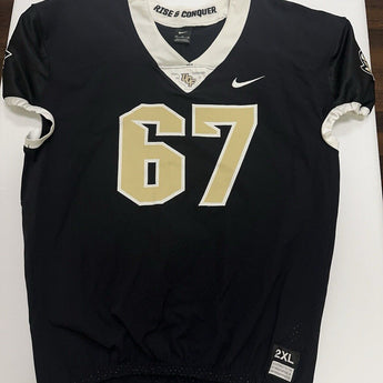 2018 UCF Knights Game Used / Game Worn Nike Football Jersey - #67 Size 2XL