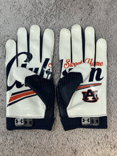 Load image into Gallery viewer, Rare Auburn Tigers Sweet Home Auburn Under Armour Swarm Football Gloves MEDIUM