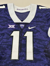 Load image into Gallery viewer, TCU Horned Frogs Game Used / Game Worn Nike Football Jersey #11 Size 42