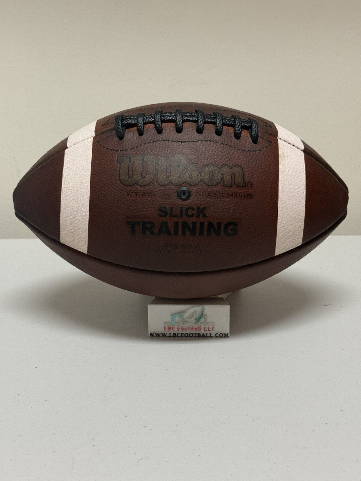 Wilson Slick Training Full-Size Leather Football Fully Game