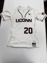 Load image into Gallery viewer, UConn Huskies Game and Practice Used Nike Dri-Fit Baseball Jersey #20 Medium