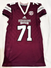 Load image into Gallery viewer, 2015 Mississippi State Bulldogs Game Used / Worn Adidas XL Football Jersey MSU