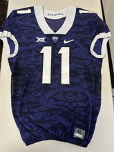 Load image into Gallery viewer, TCU Horned Frogs Game Used / Game Worn Nike Football Jersey #11 Size 42