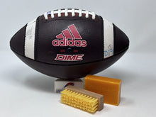 Load image into Gallery viewer, Tackybar Football Tack Bar + Brush Kit - Game Prepped Leather Footballs NFL NCAA