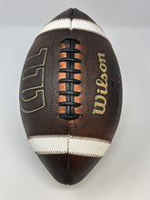 Load image into Gallery viewer, Wilson GST TDJ Junior Size (AGES 9-12) New and Game Prepped Leather Football - (ref: WGP)