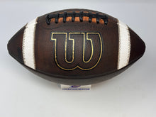 Load image into Gallery viewer, Wilson GST TDJ Junior Size (AGES 9-12) New and Game Prepped Leather Football - (ref: WGP)