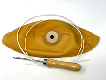 Load image into Gallery viewer, Full-Size Latex Football Bladder +White NFL Suede Lace + Lacing Awl Tool Repair Kit