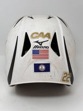 Load image into Gallery viewer, James Madison University JMU Dukes Game Worn Mizuno Baseball Batting Helmet #22