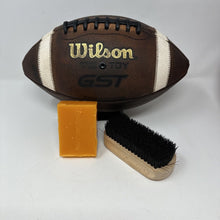 Load image into Gallery viewer, Tackybar Football Tack Bar + Brush Kit - Game Prepped Leather Footballs NFL NCAA