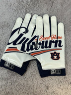 Rare Auburn Tigers Sweet Home Auburn Under Armour Swarm Football Gloves MEDIUM