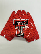 Texas Tech Red Raiders Game Issued Under Armour Team Blur LE Football Gloves 4XL