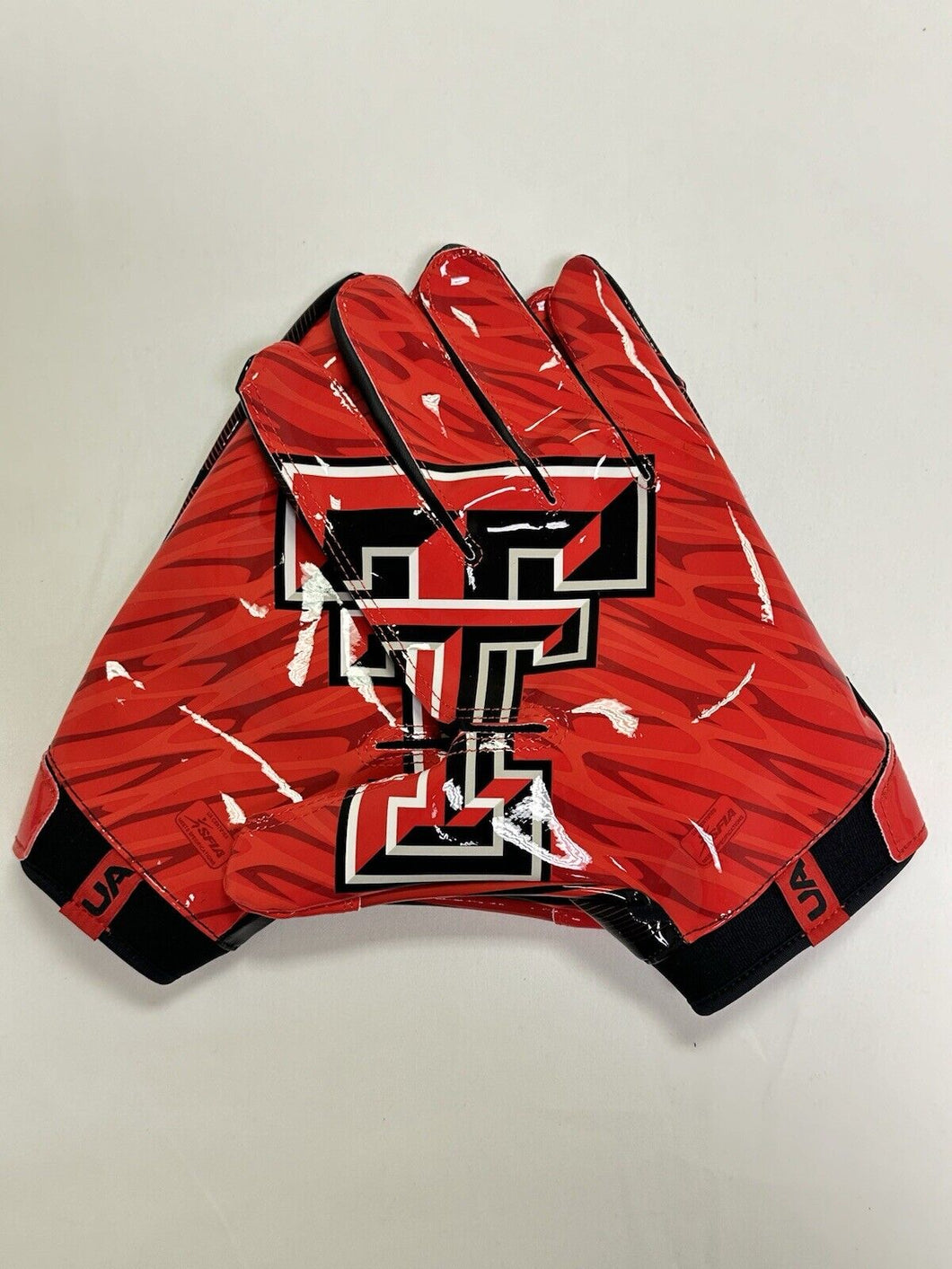 Texas Tech Red Raiders Game Issued Under Armour Team Blur LE Football Gloves 5XL