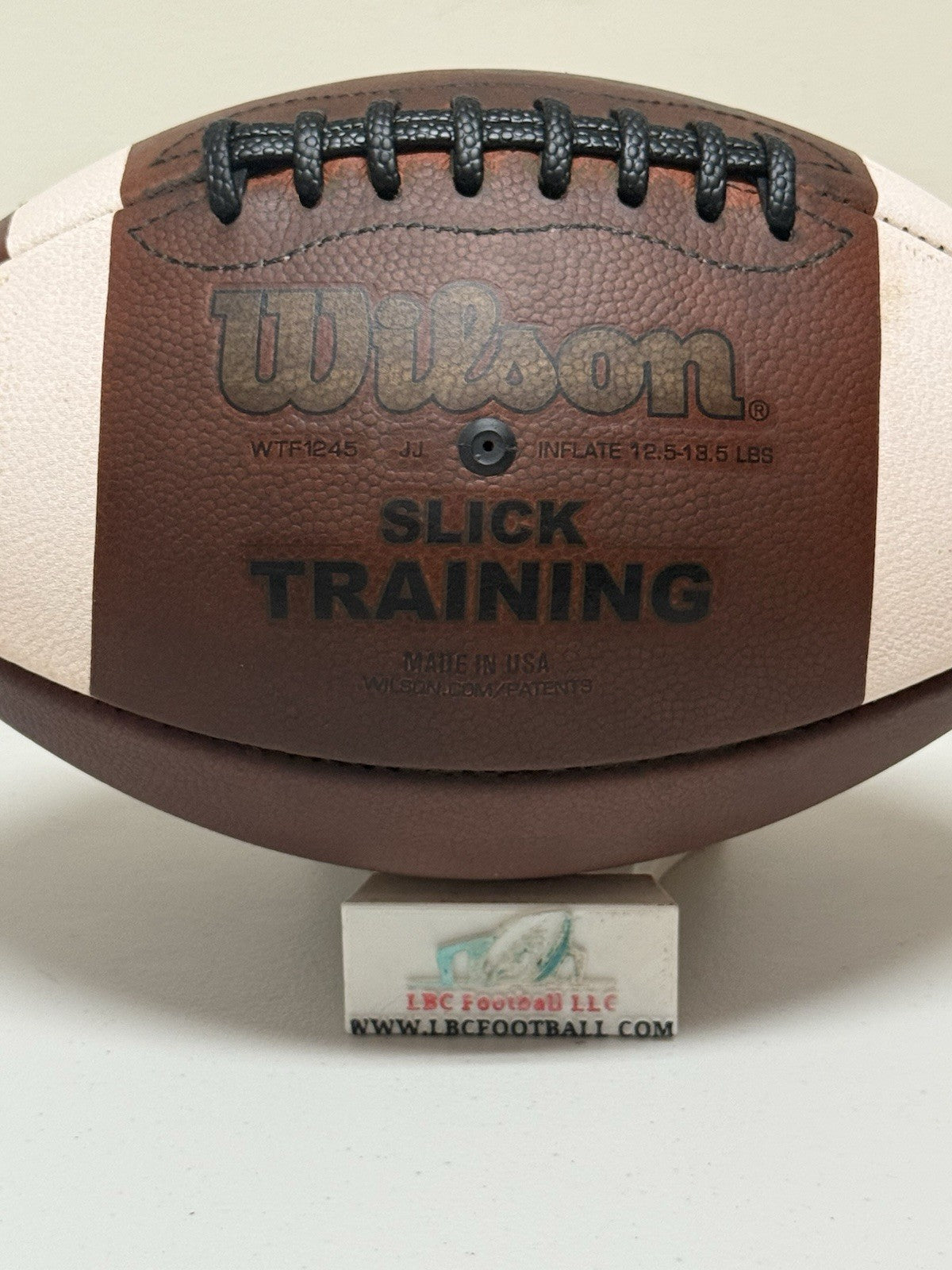 Wilson Slick Training Full-Size Leather Football Fully Game