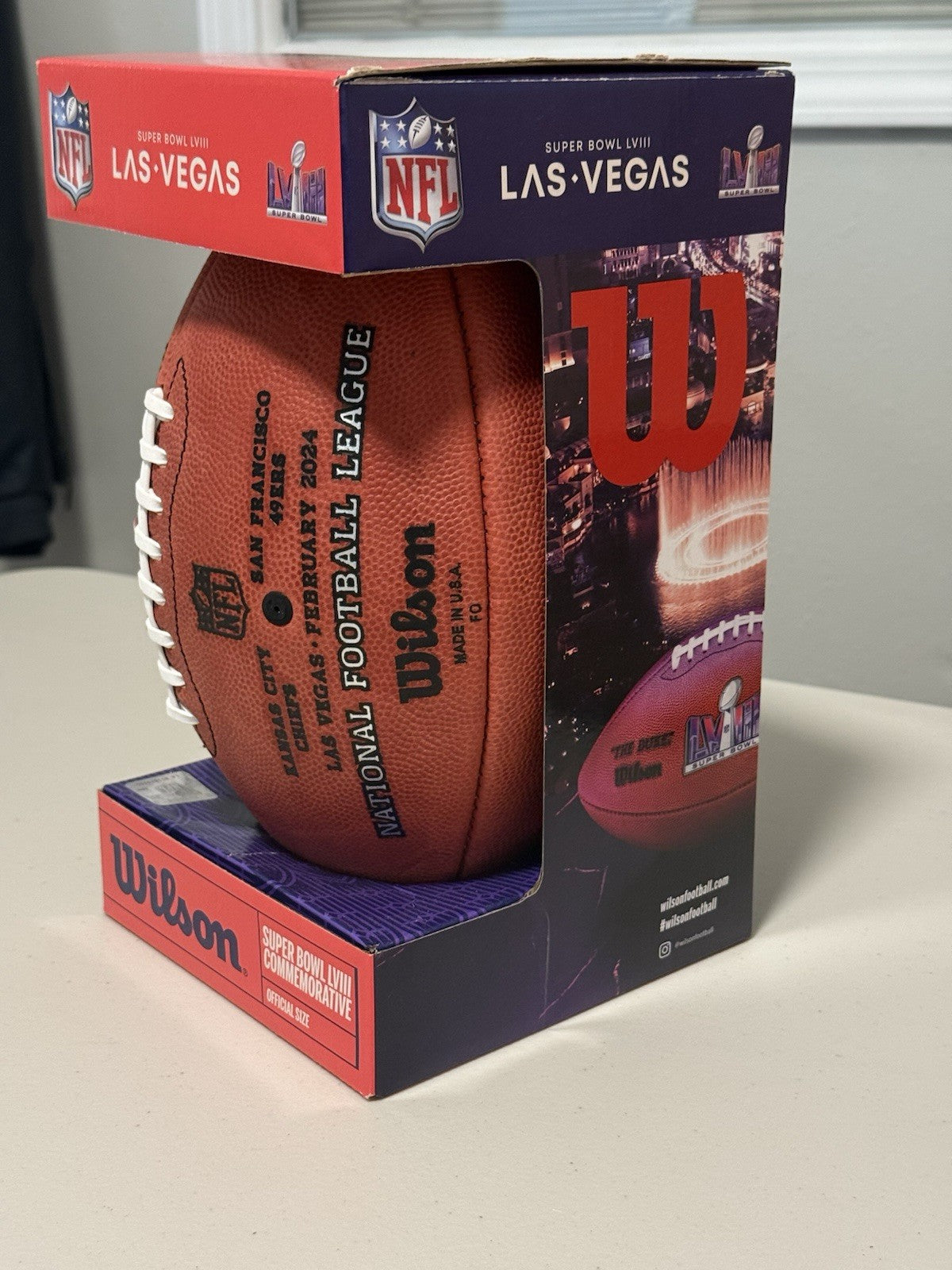 Authentic Super Bowl LVIII Wilson The Duke NFL Game Leather