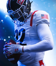 Load image into Gallery viewer, 2022 Navy Midshipmen NASA Series Under Armour Football Gloves - Size XL
