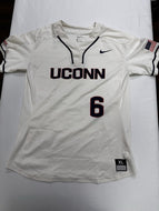 UConn Huskies Game Used / Worn Womens Softball Nike Game Jersey #6 Size XL