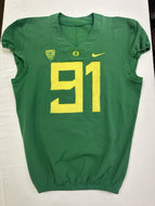 Oregon Ducks Game Used / Worn Nike Football Jersey #91