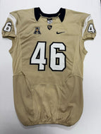UCF Knights Game Used / Game Worn Gold Color Nike Football Jersey - Size Medium