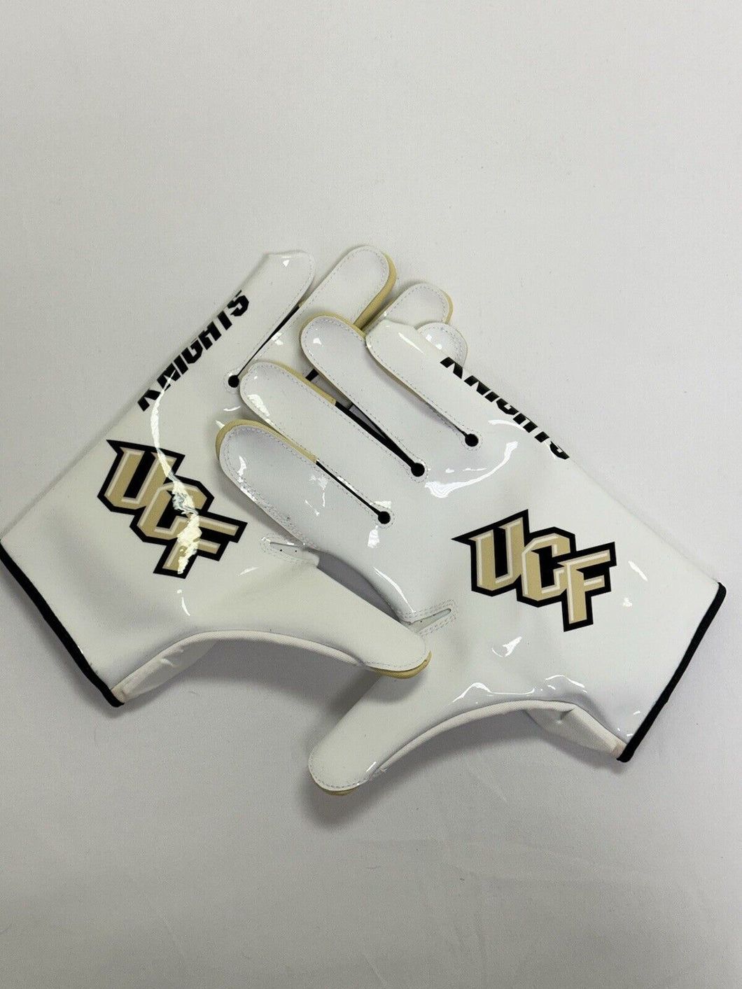 UCF Knights Game Used Nike Vapor Knit Football Gloves - Size 3XL