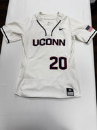 UConn Huskies Game and Practice Used Nike Dri-Fit Baseball Jersey #20 Medium