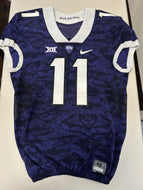 TCU Horned Frogs Game Used / Game Worn Nike Football Jersey #11 Size 42