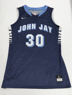 Rare John Jay Bloodhounds Game Worn Nike NCAAW Basketball Jersey - Size L #30