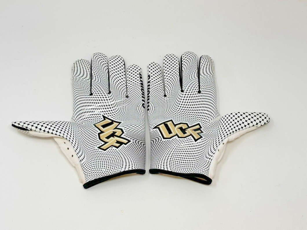 UCF Knights Game Used Nike Vapor Knit Football Gloves - Size 3XL