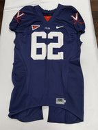UVA - Virginia Cavaliers Team Issued / Worn Nike Football Jersey #62 Size 46